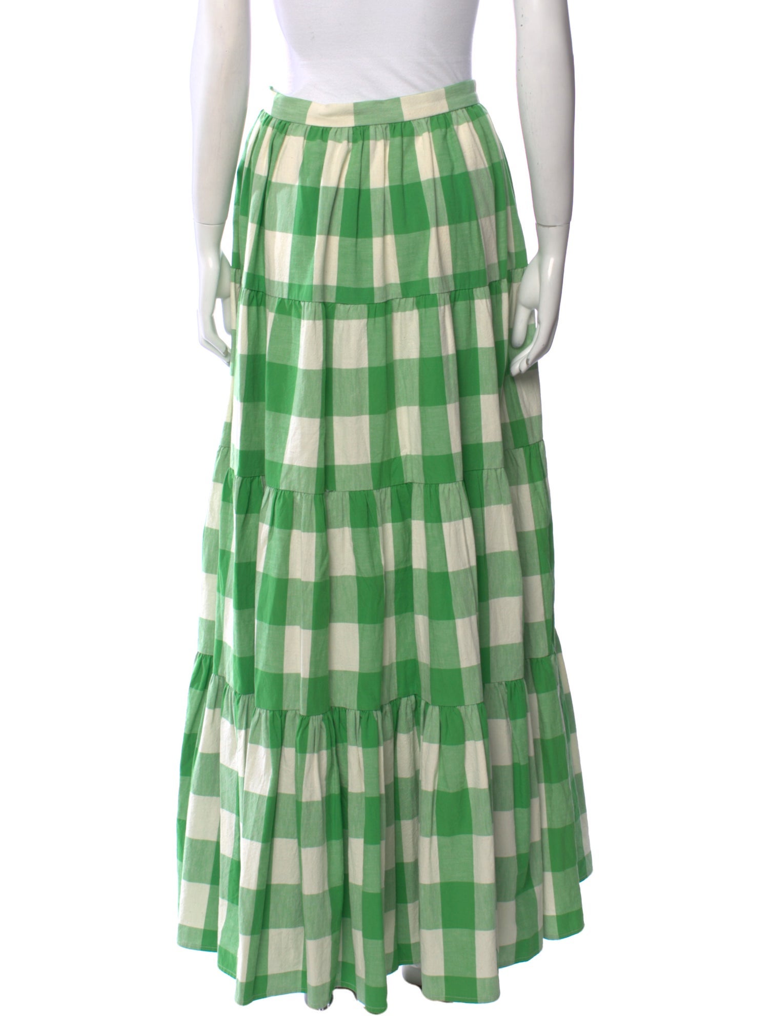 Novis Plaid Print Long Skirt
